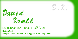 david krall business card